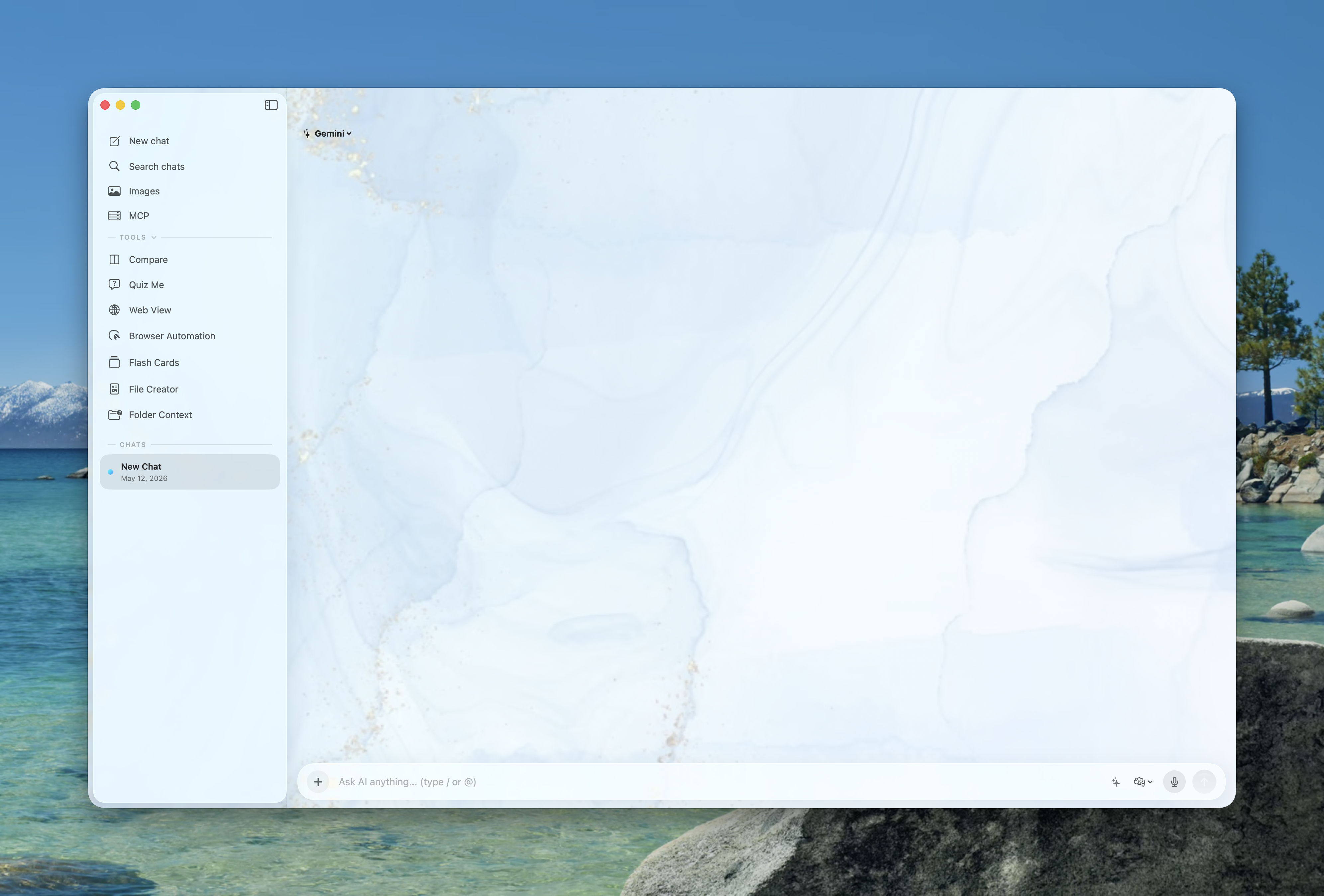 Prism main window with chat and workspace tools