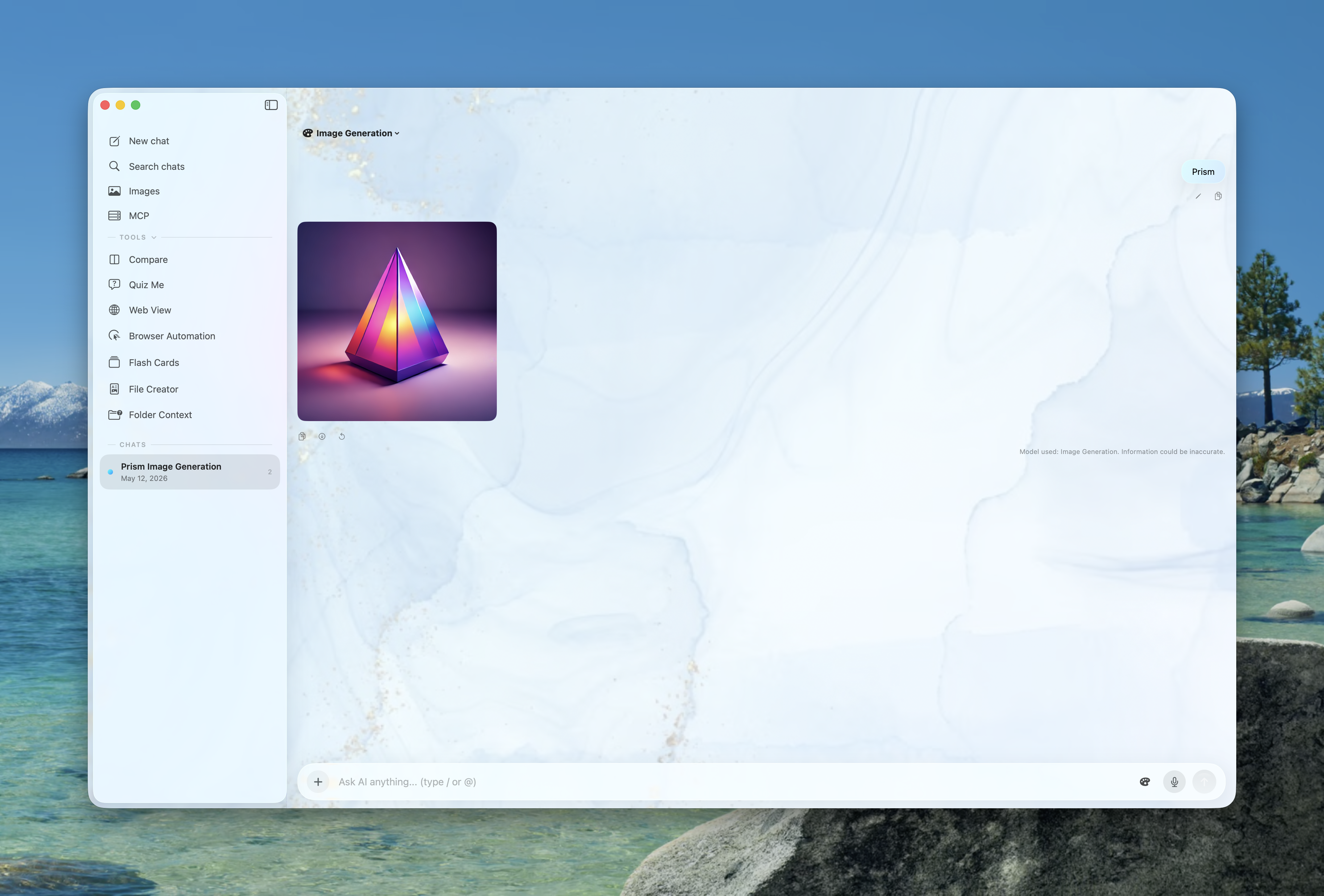 Prism image generation tools